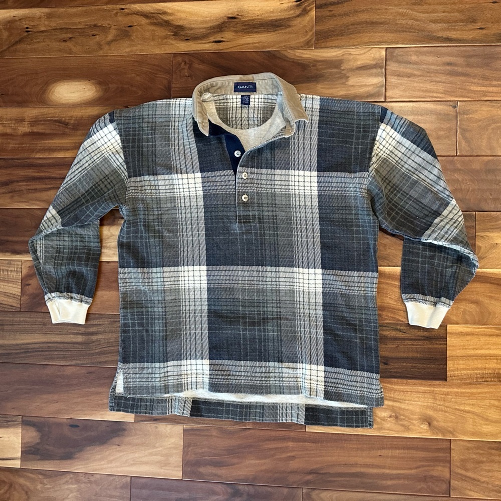 Gant Plaid Quarter Button Down Long Sleeve Shirt size Large